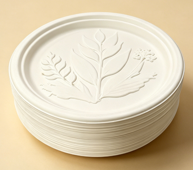 Compostable bamboo fiber plates